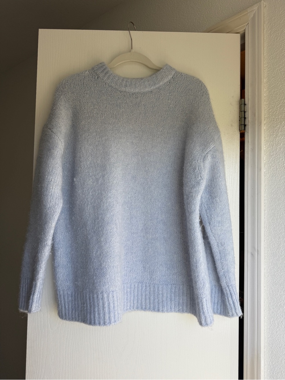 Zara Pale Blue Crewneck Sweater